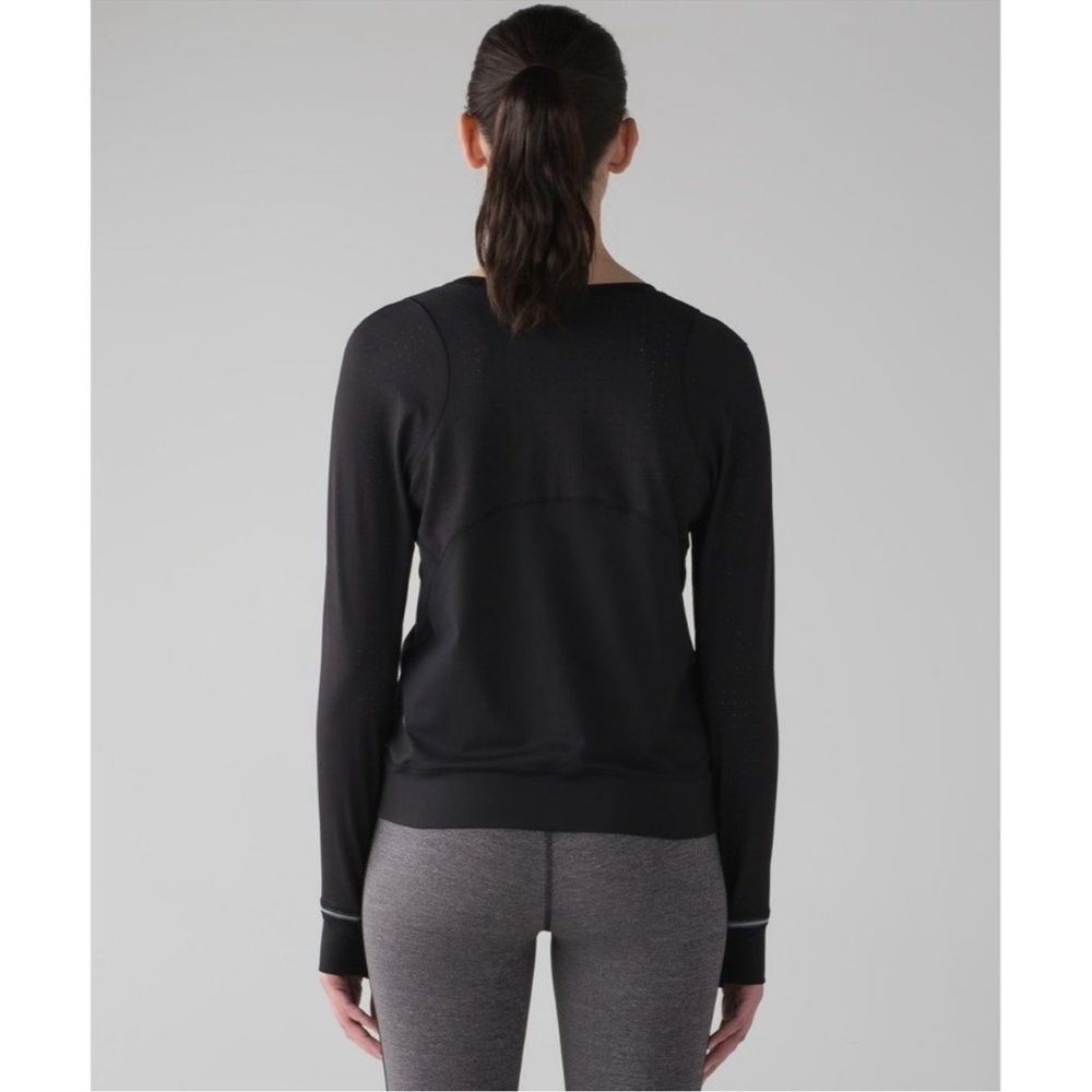 Lululemon Women’s Run Long Sleeve 'Mind Over Miles' Shirt - Black - Size M - Picture 2 of 10